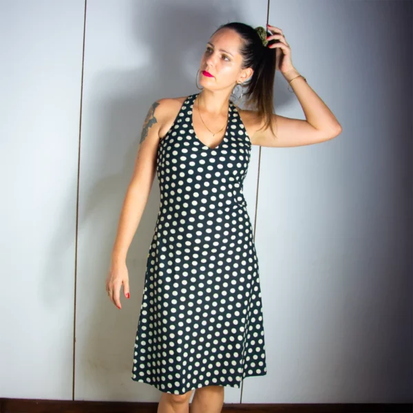 Penelope Dress Noir Blanc